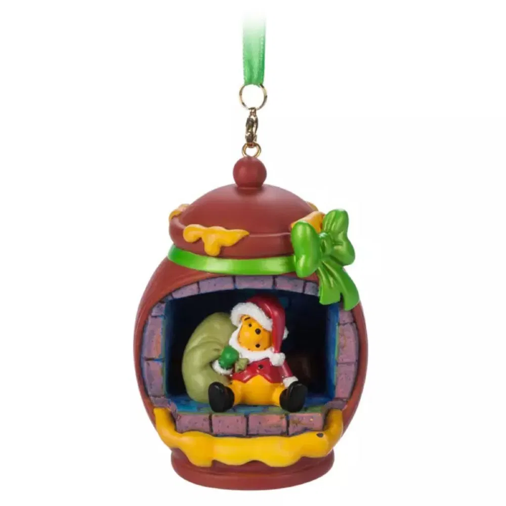 Disney Store Winnie The Pooh Ornament Navidad Con Luz Adorno