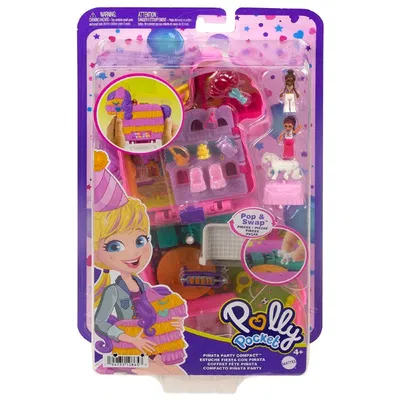 Polly Pocket Unicorn Mini Piñata Party Compact - Mattel