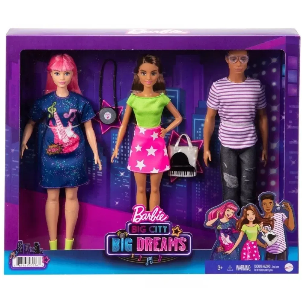 Barbie Big City Dreams Daisy, Teresa & Rafa Doll - Mattel