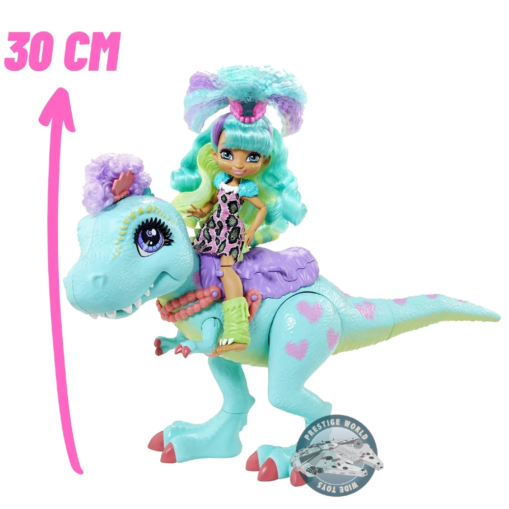 Mattel Cave Club Muñeca Rockelle Doll Tyrasaurus Dinosaur