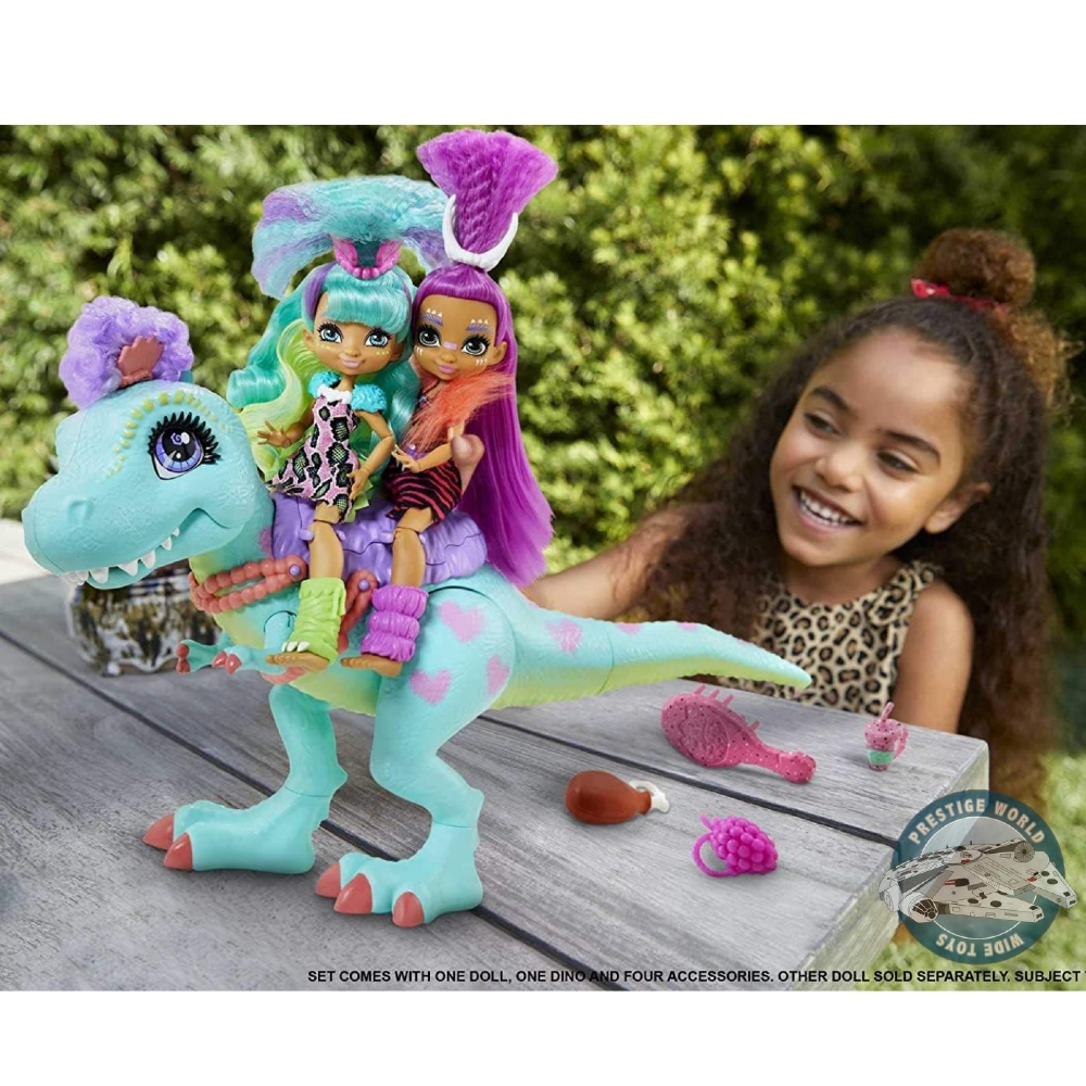 Mattel Cave Club Muñeca Rockelle Doll Tyrasaurus Dinosaur