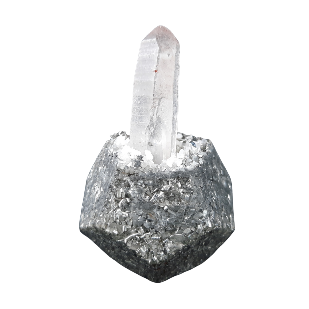 Dodecaedro con Cristal de Cuarzo Emergente Orgonitos