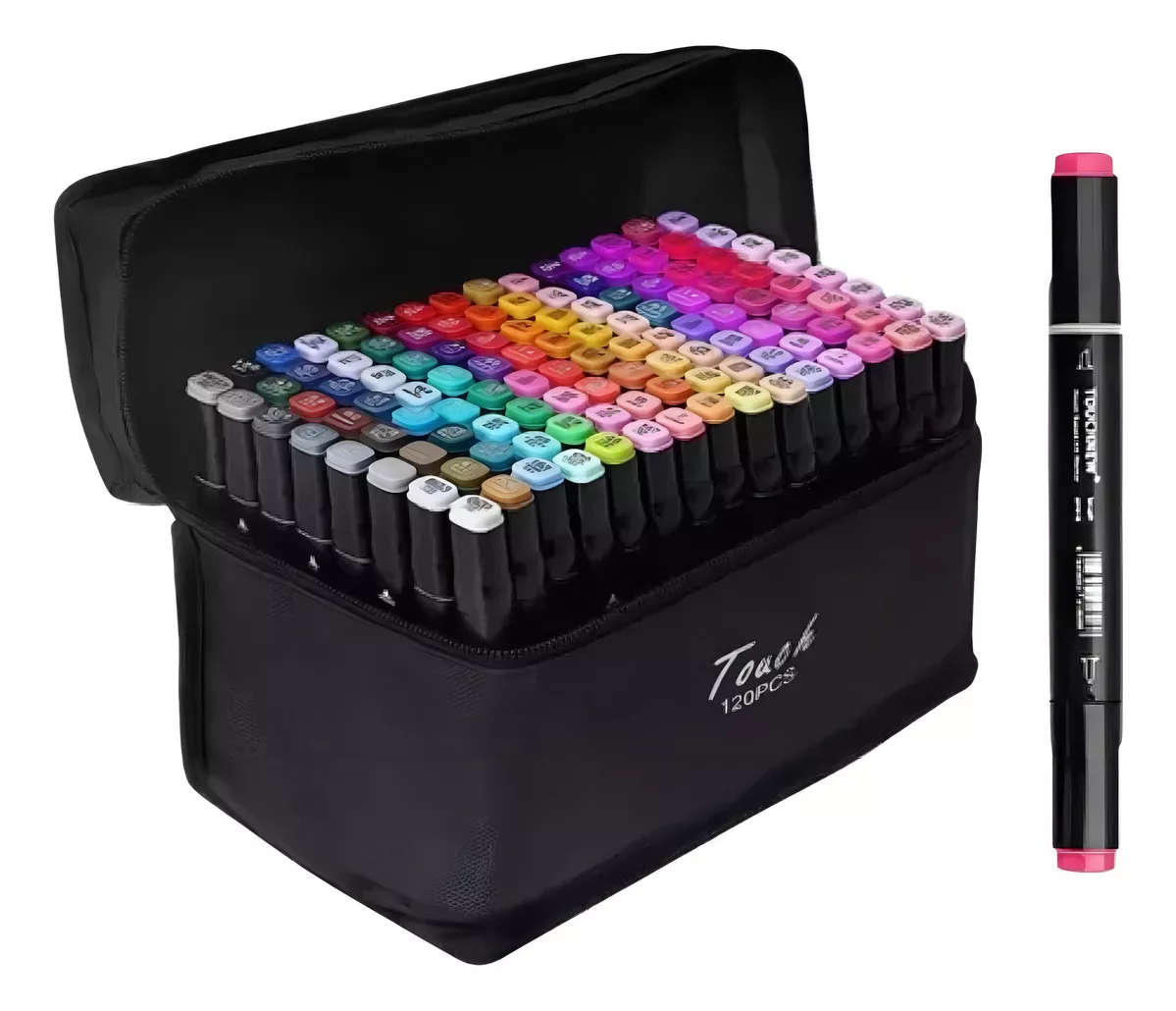 Shuttle Art Marcadores De Alcohol Pastel, Punta De Pincel, Pincel De Doble Punta Y Juego De Marcadores Artisticos De Punta Fina 50 Colores Mas 1